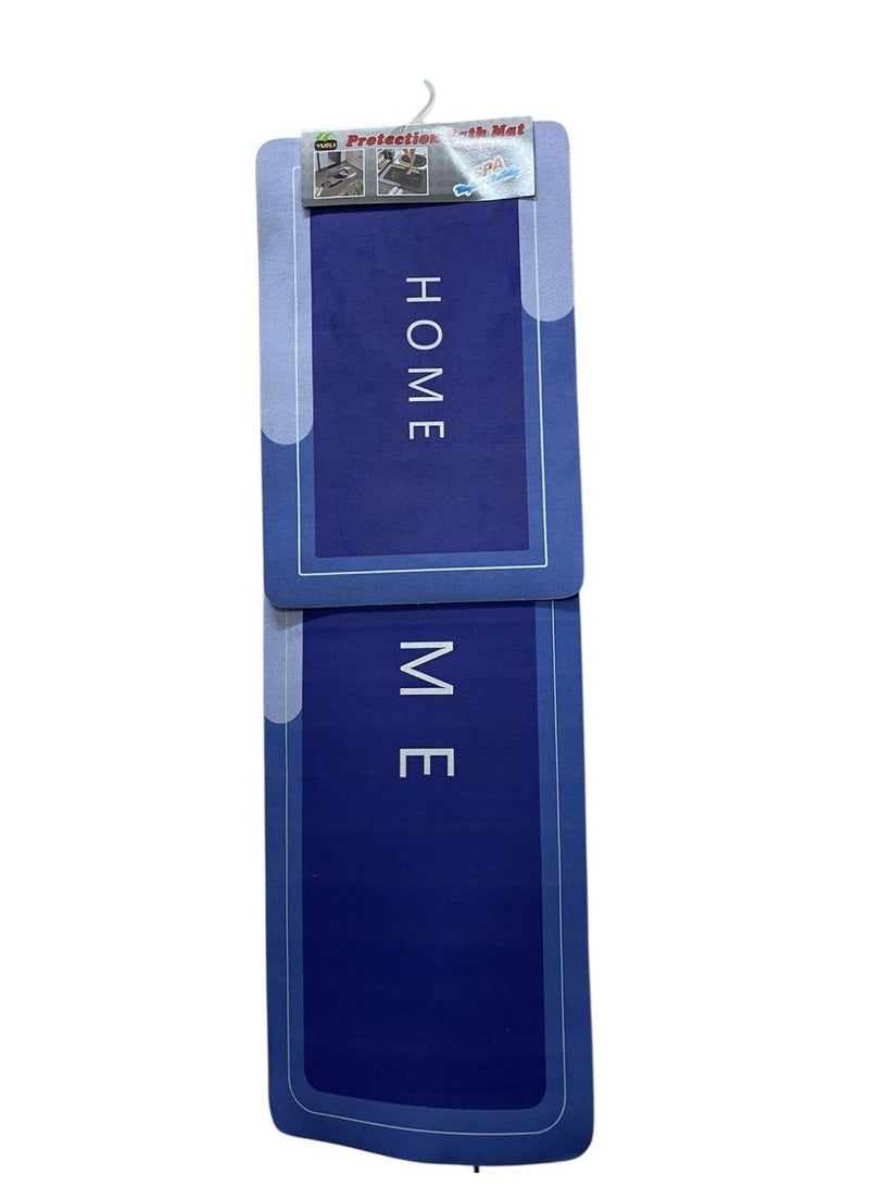 Soft Rectangular Non-Slip Floor Mat Set – 2-Piece Bathroom, Kitchen & Bedroom Rug – Machine Washable, High-Quality Multi-Purpose Mat Multicolour - Image 2